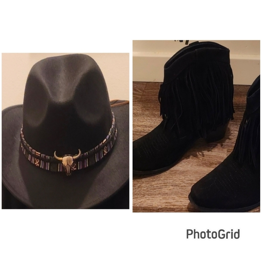 Cowgirl Hat and Boots Set (Bundle Deal)